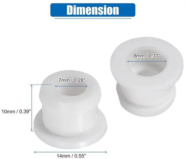 Alt view image 4 of 5 - Yingshan 10Pcs Shifter Cable Bushing For Ford Escape Gear End Connector Sleeve Repair Kit