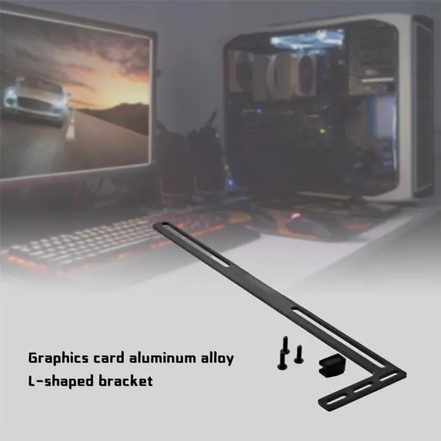 Alt view image 4 of 5 - Durable Aluminum Bracket Graphics Card GPU Card Holder  L-shaped Support Universal Radiator