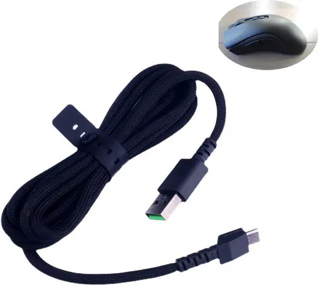 Alt view image 2 of 6 - USB cable for Razer Basilisk Viper Ultimate Naga Pro deathadder v2 Pro mouse Charging Cable