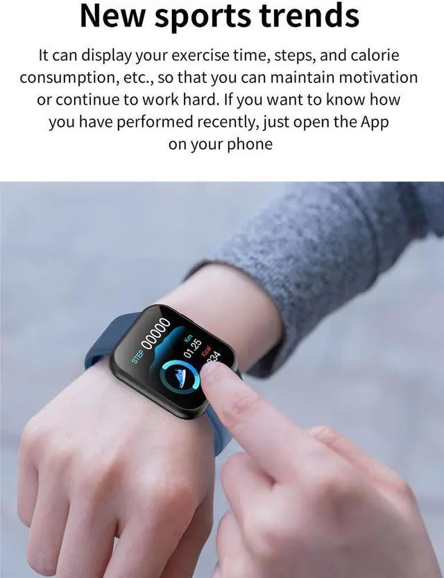 Alt view image 4 of 7 - 2020 Smart Watch Bluetooth Call Heart Rate Blood Pressure Monitor Fashion Watch Simple Smart Bracelet