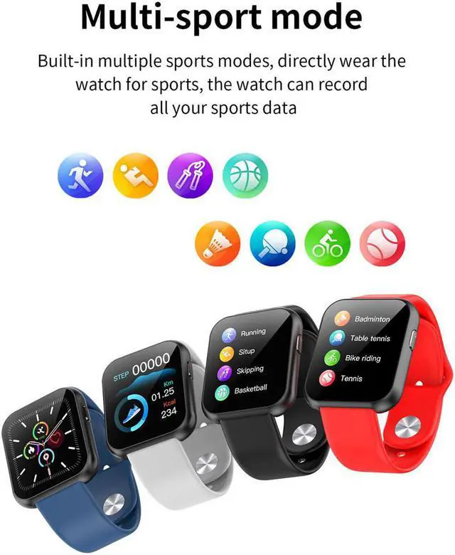 Alt view image 5 of 7 - 2020 Smart Watch Bluetooth Call Heart Rate Blood Pressure Monitor Fashion Watch Simple Smart Bracelet