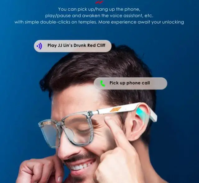 Alt view image 4 of 7 - Tugau Audio Sunglasses polarised lenses fashion frame built in Bluetooth5.0 TWS directional earphones UV protection