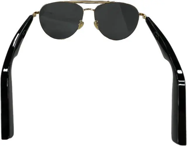 Alt view image 3 of 3 - Modern gold frame Tugau Audio Sunglasses polarised lenses fashion frame built in Bluetooth5.0 TWS directional earphones UV protection square frame sunglasses masculine sunglasses