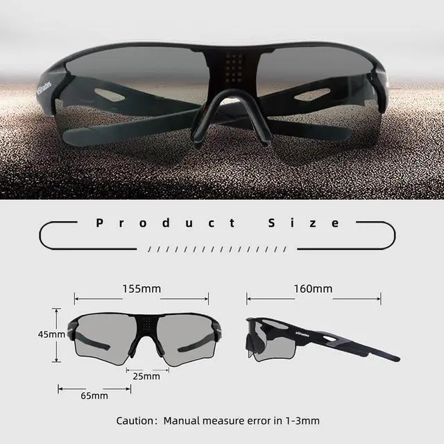 Alt view image 2 of 7 - TUGAU auto dimming Sport Sunglasses Safety Goggles polarised Glasses Eye Protection cycling goggles glasses hiking glasses