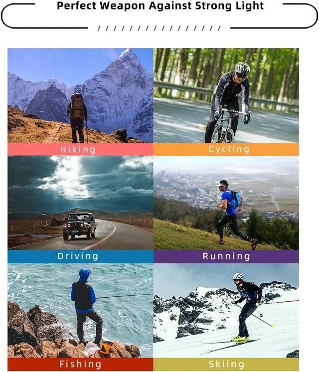 Alt view image 7 of 7 - TUGAU auto dimming Sport Sunglasses Safety Goggles polarised Glasses Eye Protection cycling goggles glasses hiking glasses