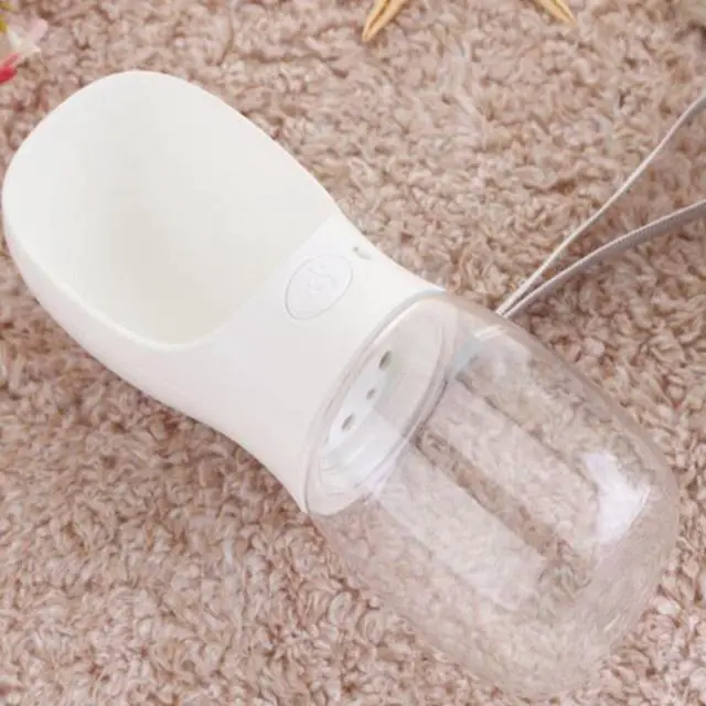 Alt view image 3 of 3 - Dog Water Bottle Portable - White