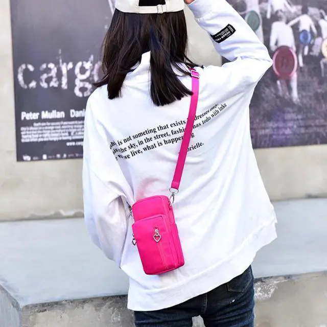 Alt view image 6 of 6 - Crossbody Bag Waterproof - Rose Red