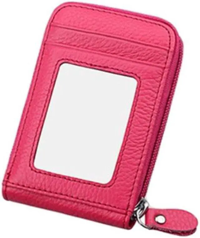 Main image of Card Wallet Genuine Leather, Red