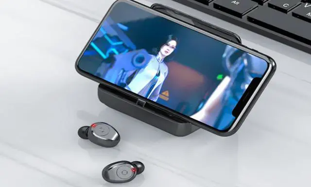 Alt view image 2 of 5 - Bluetooth 5.0 Dual Call Power Sports Earphones: Black