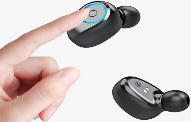 Alt view image 4 of 5 - Bluetooth 5.0 Dual Call Power Sports Earphones: Black