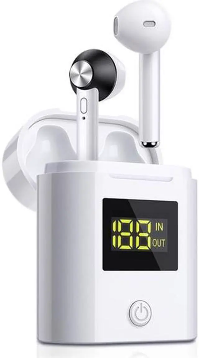 Alt view image 2 of 5 - Bluetooth 5.0 Wireless Earbuds with Power Display Charging Case - Black