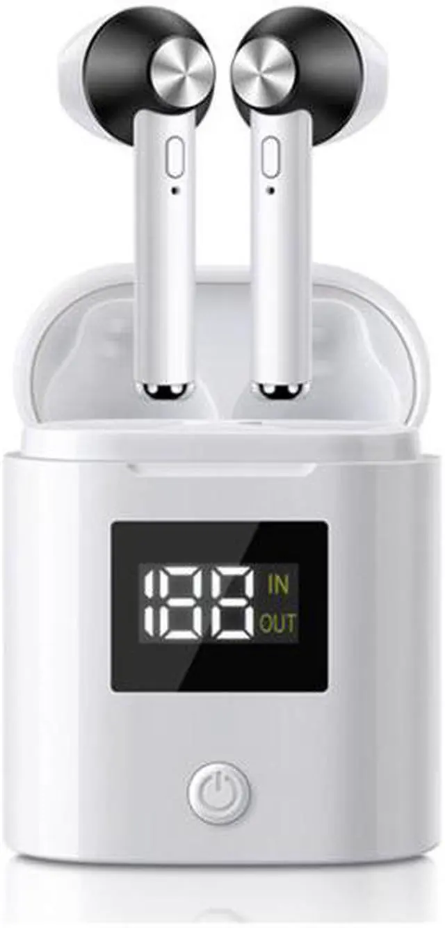 Main image of Bluetooth 5.0 Wireless Earbuds with Power Display Charging Case - Black