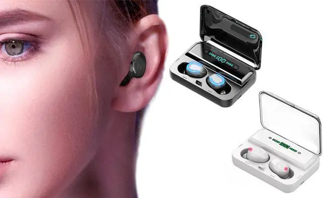 Main image of Bluetooth 5.0 Dual Call Power Sports Earphones: White