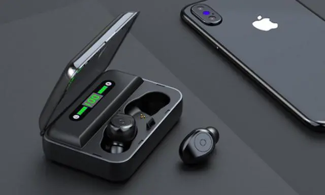 Alt view image 3 of 5 - Bluetooth 5.0 Dual Call Power Sports Earphones: Black