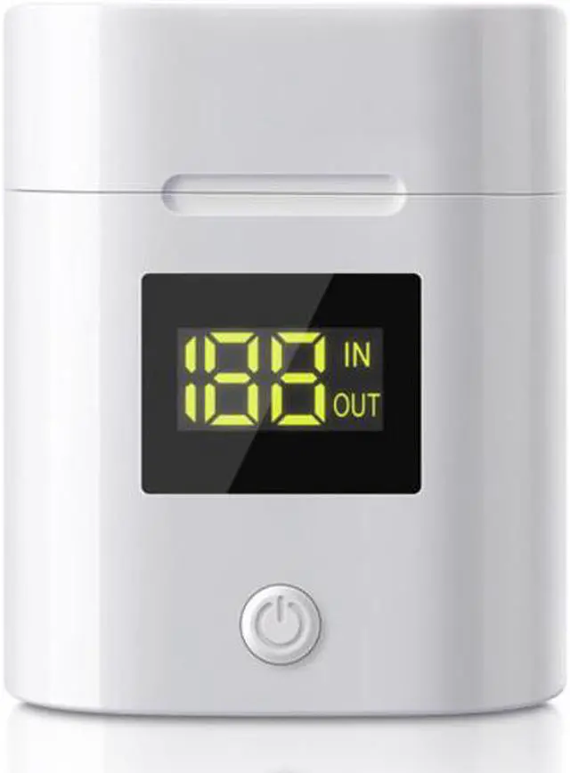 Alt view image 4 of 5 - Bluetooth 5.0 Wireless Earbuds with Power Display Charging Case - Red