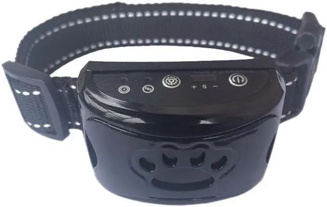 Main image of Rechargeable Dog Bark Collar - Humane, No Shock Barking Collar Adjustable - Black