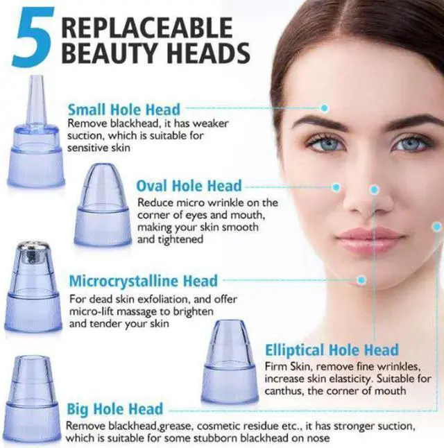 Alt view image 5 of 6 - Electric Blackhead Suction Acne Extractor - White