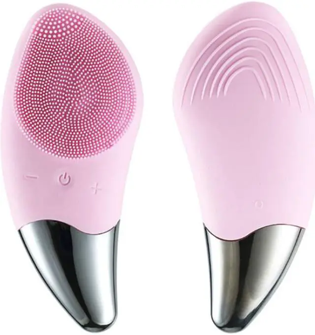 Alt view image 4 of 4 - Ultrasonic Electric Silicone Face Cleansing Brush - Pink