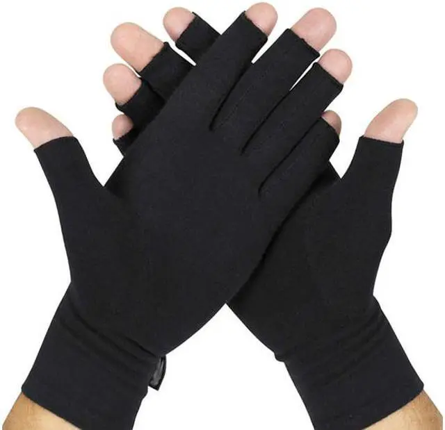 Alt view image 2 of 7 - Compression Arthritis Gloves, Black - S
