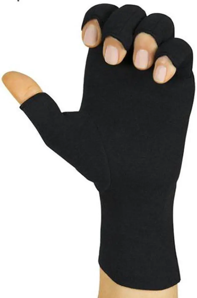 Alt view image 5 of 7 - Compression Arthritis Gloves, Black - S