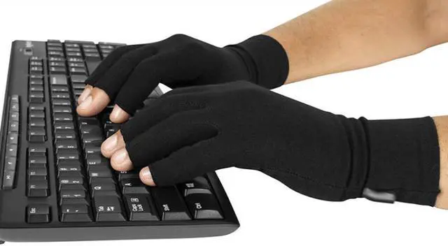 Alt view image 4 of 7 - Compression Arthritis Gloves, Black - S