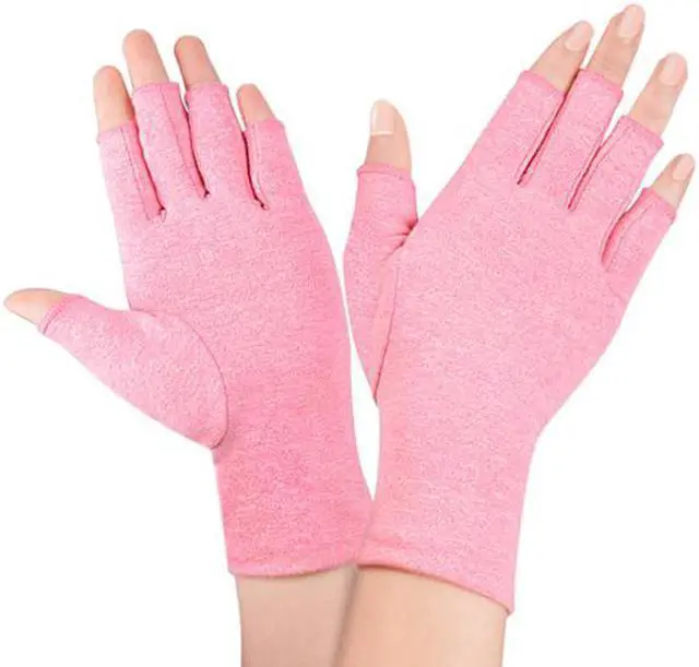 Alt view image 2 of 7 - Compression Arthritis Gloves, Pink - L
