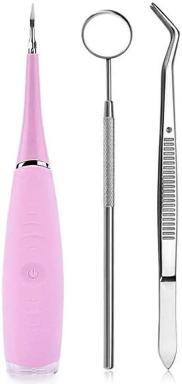 Alt view image 5 of 6 - Electric Sonic Dental Calculus Plaque Remover Tool Kit - Pink - Keep Your Teeth And Gums in Great Shape and Achieve Best Oral Health Care Using This Electric Dental Calculus Remover