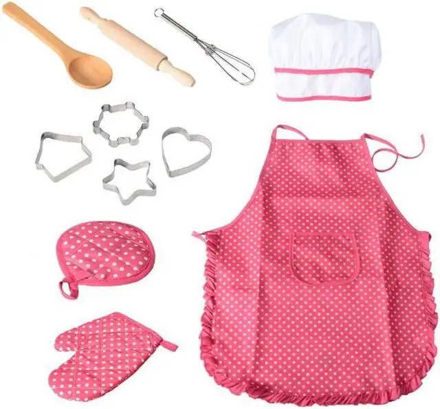 Alt view image 3 of 7 - Chef Costume Set for Kids - Rose Red