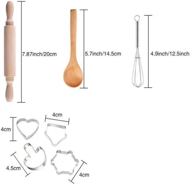 Alt view image 7 of 7 - Chef Costume Set for Kids - Rose Red