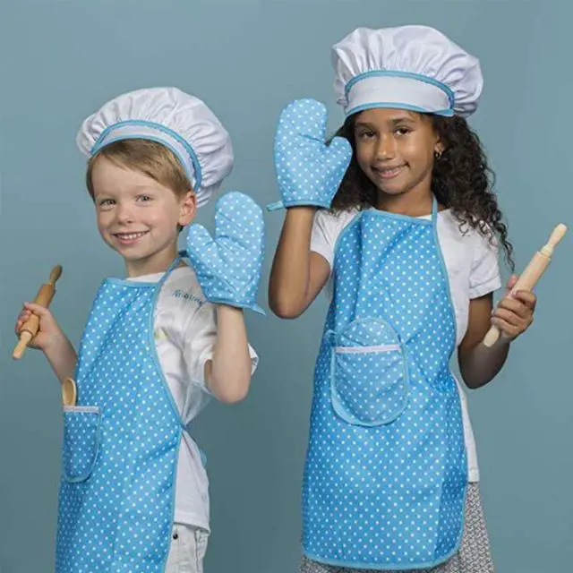 Alt view image 4 of 7 - Chef Costume Set for Kids - Blue