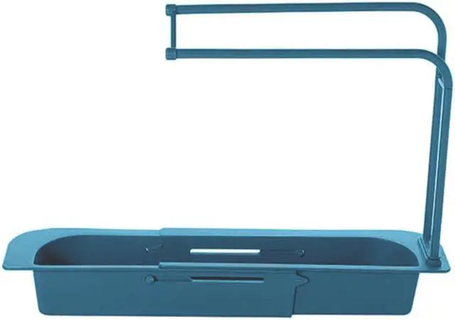 Alt view image 2 of 5 - Telescopic Sink Storage Rack - Dark Blue