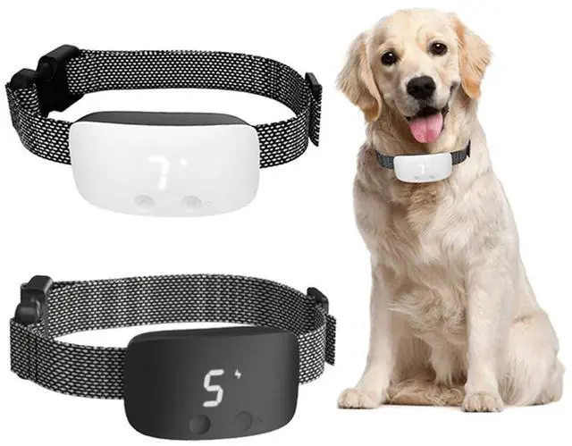 Alt view image 3 of 3 - Rechargeable Anti-Barking Dog Training Collar  with Sound & Vibration Control - White