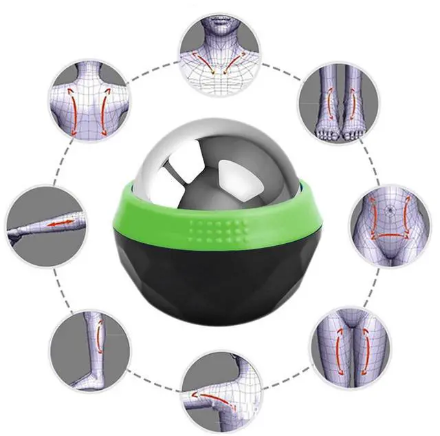Alt view image 2 of 2 - Cryosphere Cold Massage Roller Ball - Black with Green