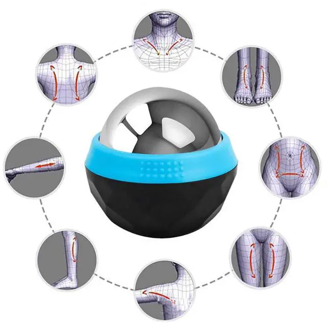 Alt view image 2 of 5 - Cryosphere Cold Massage Roller Ball - Black with Blue