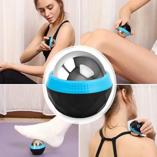 Alt view image 4 of 5 - Cryosphere Cold Massage Roller Ball - Black with Blue