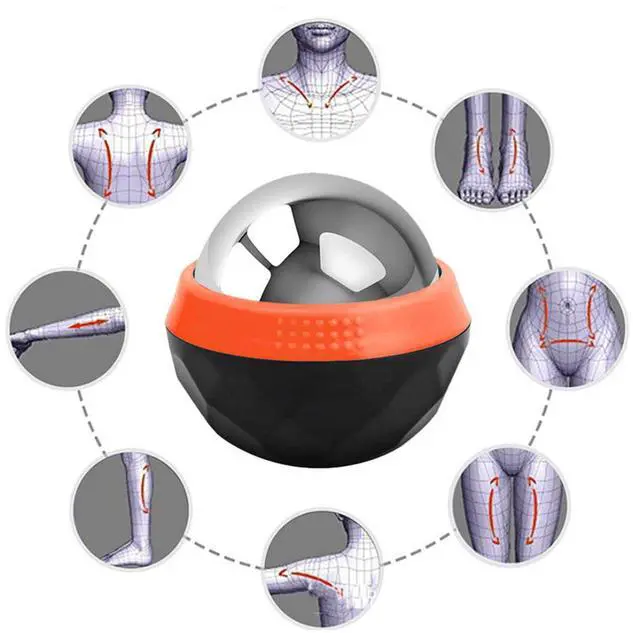 Alt view image 2 of 2 - Cryosphere Cold Massage Roller Ball - Black with Orange