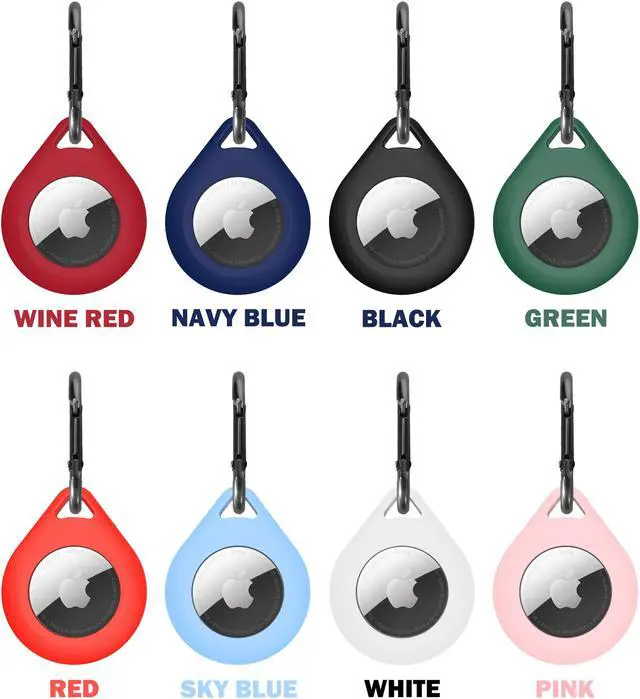 Alt view image 4 of 6 - 1 Pack Premium Silicone Airtag Apple Case, Airtag Keychain Holder, Anti-scratch Protective Cover, Anti-fall Airtag Accesseries, Protective Sleeve Cover Shell for Apple Airtag (Navy Blue)