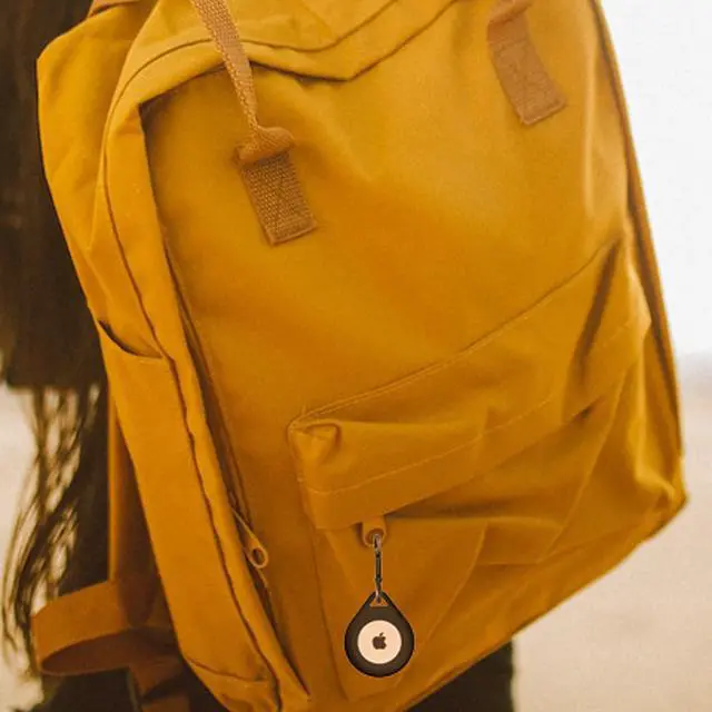 Alt view image 5 of 7 - 4 Pack Premium Silicone Airtag Apple Case, Airtag Keychain Holder, Anti-scratch Protective Cover, Anti-fall Airtag Accesseries, Protective Sleeve Cover Shell for Apple Airtag (4 Black)