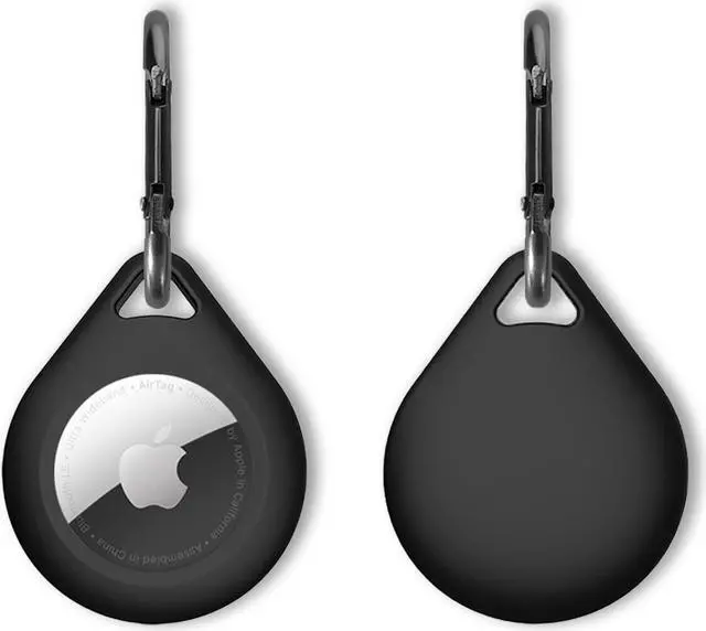 Alt view image 2 of 7 - 4 Pack Premium Silicone Airtag Apple Case, Airtag Keychain Holder, Anti-scratch Protective Cover, Anti-fall Airtag Accesseries, Protective Sleeve Cover Shell for Apple Airtag (4 Black)