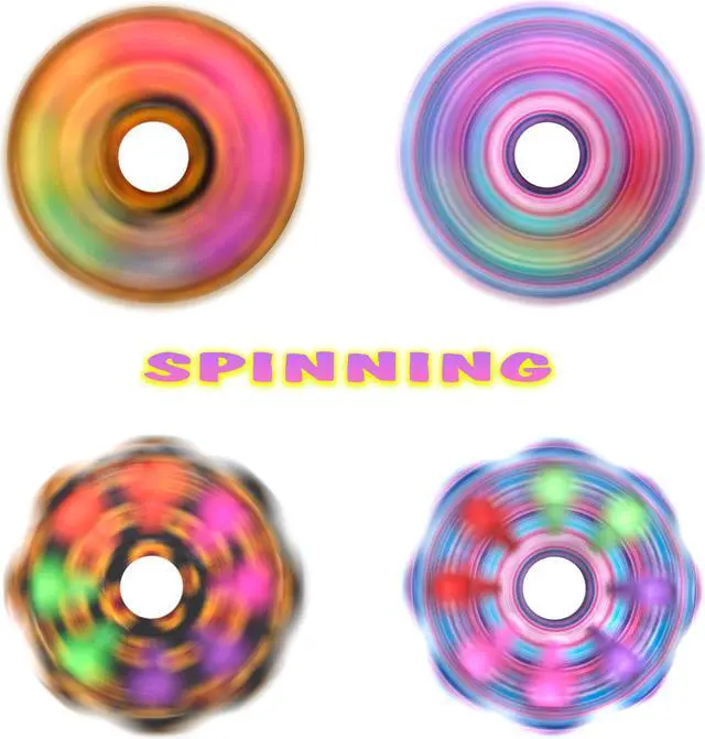 Alt view image 4 of 5 - 2 Pack Dimple Fidget Spinner, Push Pop Bubbles Spinner, Finger Fidget Toy, Sensory Toy, Pressure Reliever Toy