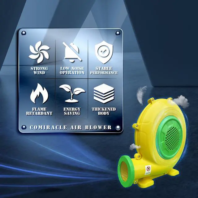 Alt view image 4 of 7 - Air Blower 680 Watt Inflatable Bounce House Air Blower, Outdoor Inflatable Castle and Jump Slides Blower