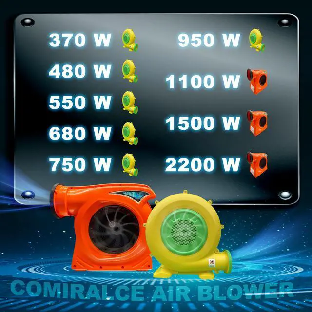 Alt view image 7 of 7 - Air Blower 680 Watt Inflatable Bounce House Air Blower, Outdoor Inflatable Castle and Jump Slides Blower