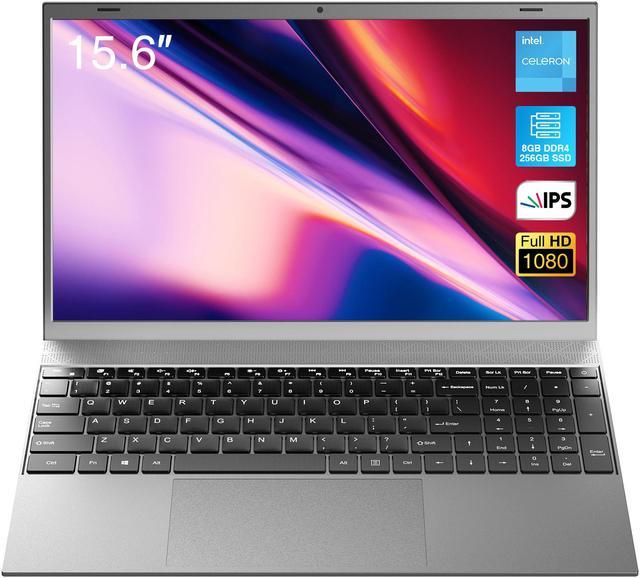  Customer reviews: 15.6 inch Laptop, IPS Display, 64-bit  Quad-core celeron_j4115 Processor, 8GB RAM, 256GB SSD, scalable 1TB SSD  Solid State Drive, 10000mAh high Battery Life, Windows 10 Pro
