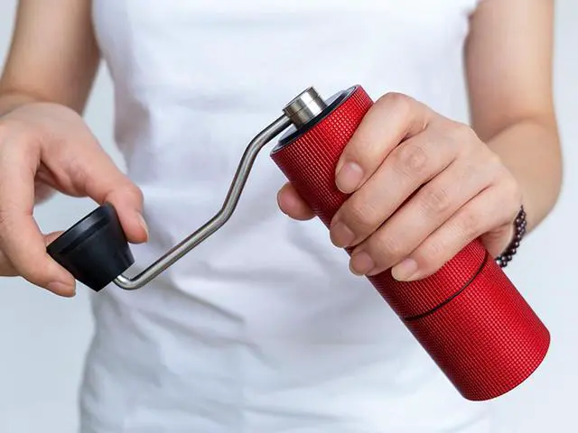 Alt view image 2 of 7 - TIMEMORE Chestnut C2 Manual Coffee Grinder, Limited Edition Festival Red, Stainless Steel Burr, Portable for Home, Office, Travel, Camping, Adjustable Grind Settings, 25g Capacity