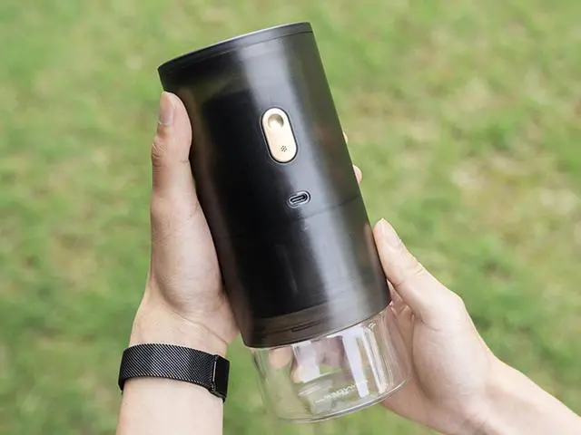 Alt view image 2 of 7 - TIMEMORE Go Portable Electric Coffee Grinder, Adjustable Coarseness, E&B Stainless Steel Conical Burr, 60g Capacity, Compact & Portable for Home Use (Black)