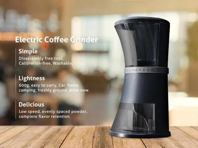 Alt view image 2 of 7 - Purefresh Pro Portable Electric Coffee Grinder, washable Coffee Grinder, 17-Kind Adjustable Coarseness, Precision Ceramic Knife, Taiwan-made (Professionals) Sky Blue