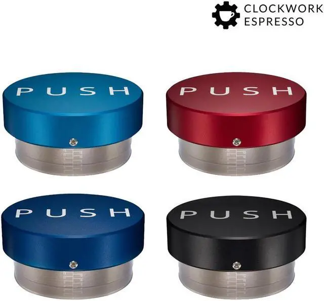 Alt view image 2 of 7 - Clockwork Espresso PUSH Coffee Tamper with Base Ø 58mm Leveler Distributor Coffee Tool for Espresso