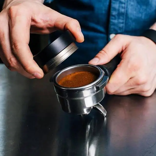 Alt view image 4 of 7 - Clockwork Espresso PUSH Coffee Tamper with Base Ø 58mm Leveler Distributor Coffee Tool for Espresso