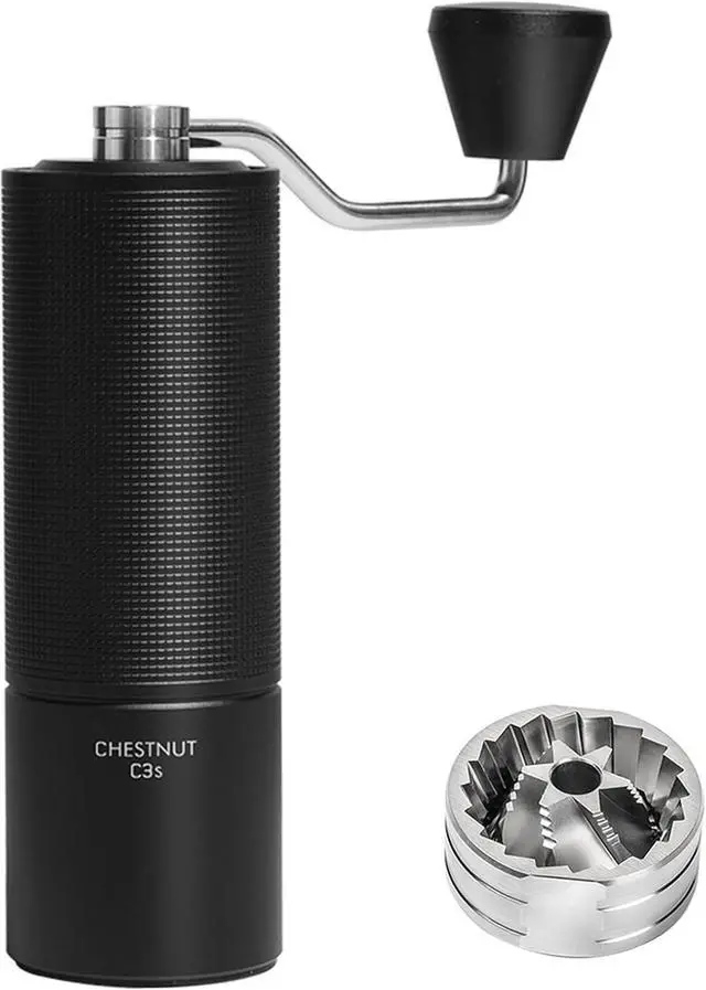 Main image of TIMEMORE Chestnut C3S Manual Coffee Grinder, Hand Coffee Grinder with Adjustable Grind Setting, Stainless Steel S2C Conical Burr Coffee Grinder, for Espresso to French Press(Black)