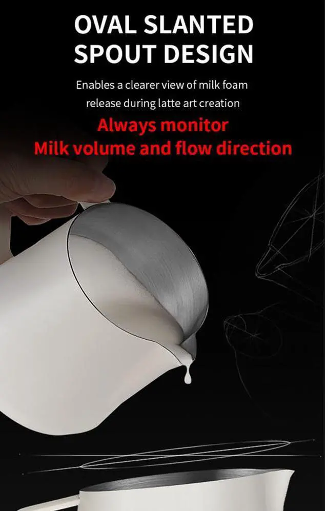 Alt view image 2 of 7 - MHW-3BOMBER GT Milk Pitcher Matte Black 600ml